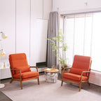 High Back Solid Wood Armrest Backrest Leisure Chair Accent Chair