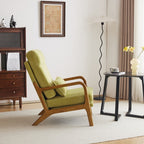 High Back Solid Wood Armrest Backrest Leisure Chair Accent Chair