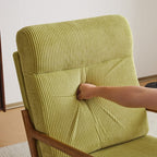 High Back Solid Wood Armrest Backrest Leisure Chair Accent Chair