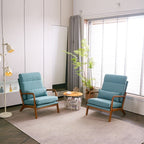 High Back Solid Wood Armrest Backrest Leisure Chair Accent Chair