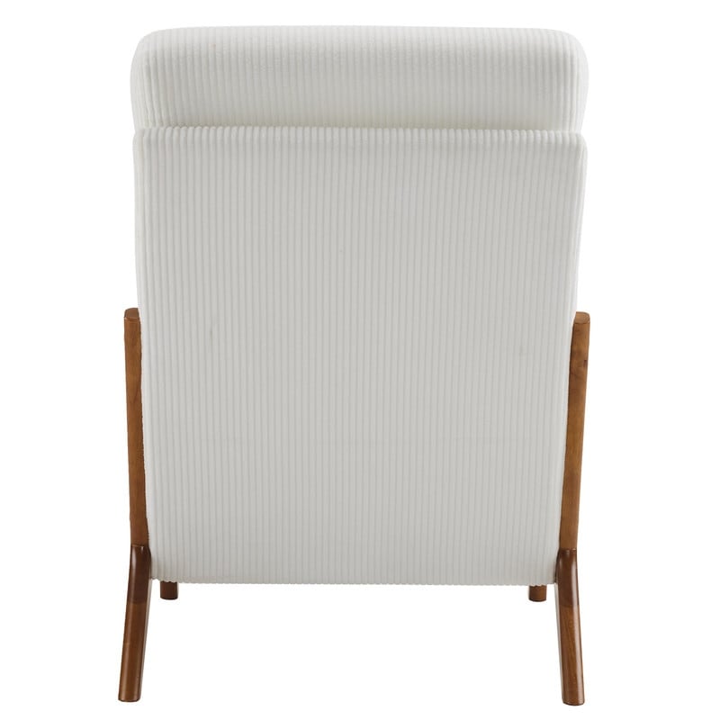 High Back Solid Wood Armrest Backrest Leisure Chair Accent Chair