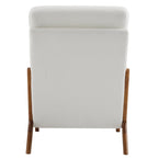 High Back Solid Wood Armrest Backrest Leisure Chair Accent Chair