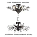 Holly 4-light Crystal Leaves Flush Mount