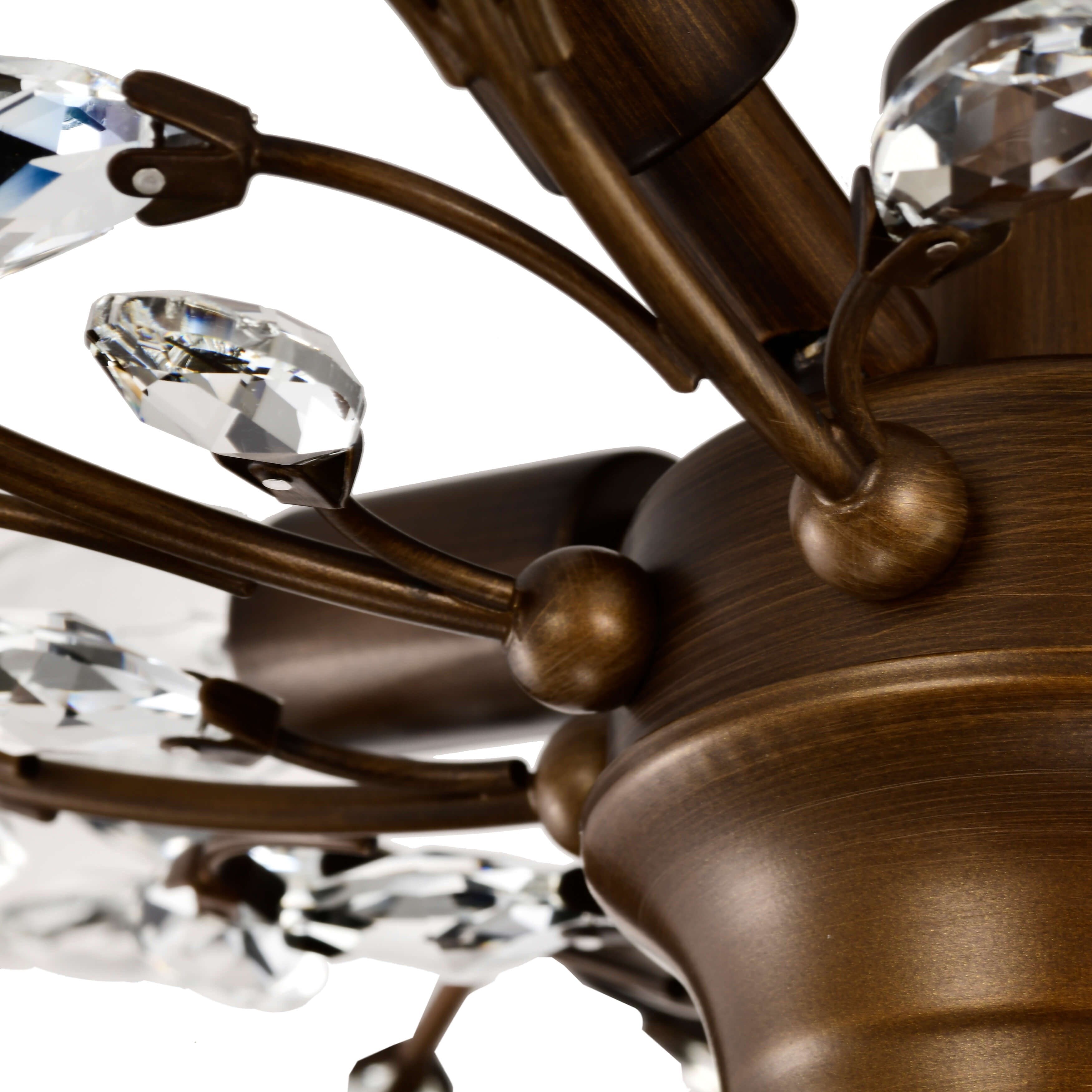 Holly 4-light Crystal Leaves Flush Mount