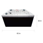 Home and Garden 5-person 51-jet Spa with Stainless Jets and Ozone - 80x80x34