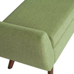 HomePop Modern Sherpa Storage Bench with Wood Legs