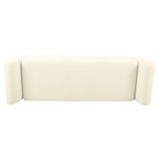 HomePop Modern Sherpa Storage Bench with Wood Legs