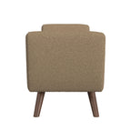 HomePop Modern Sherpa Storage Bench with Wood Legs