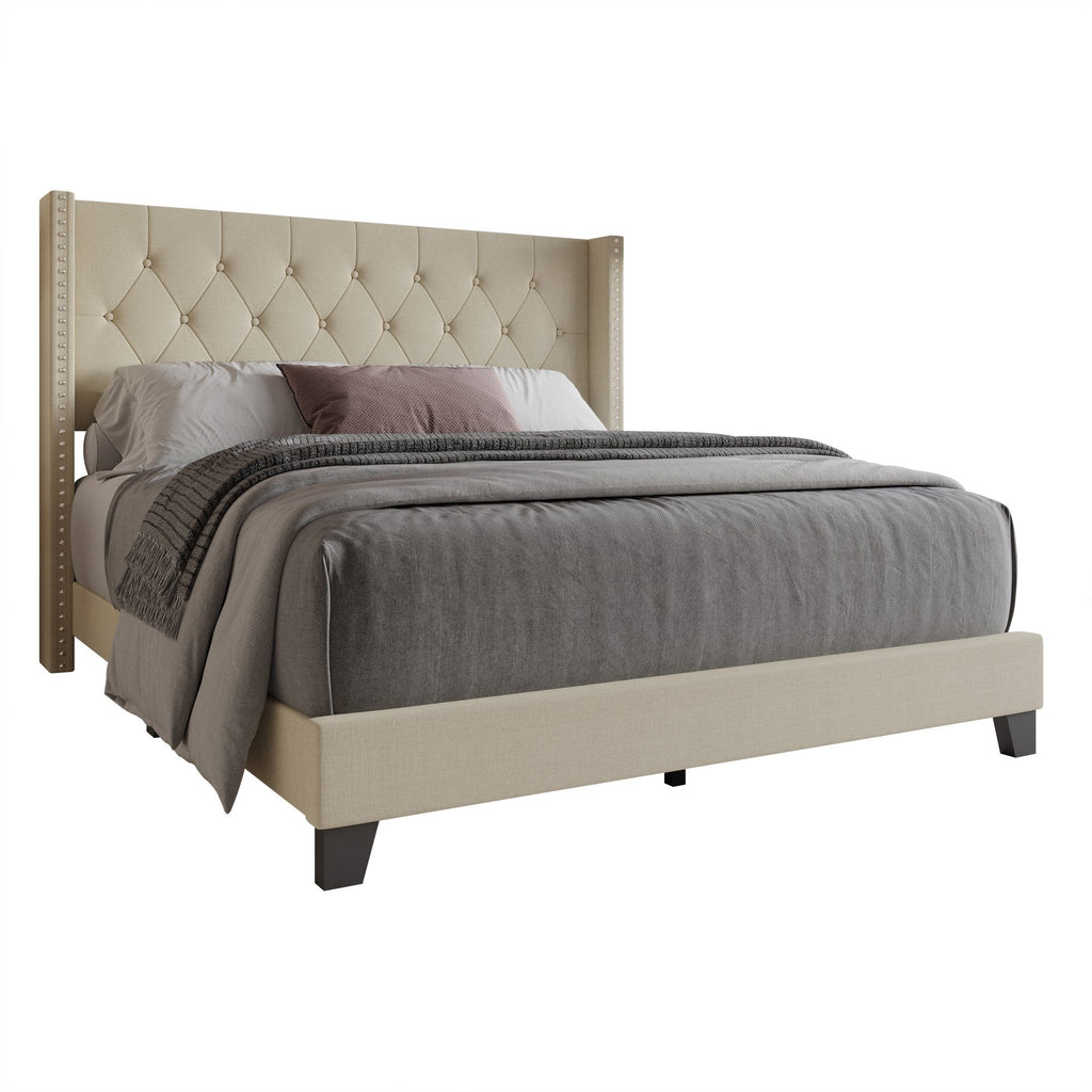 Homer Tufted Upholstered Panel Bed