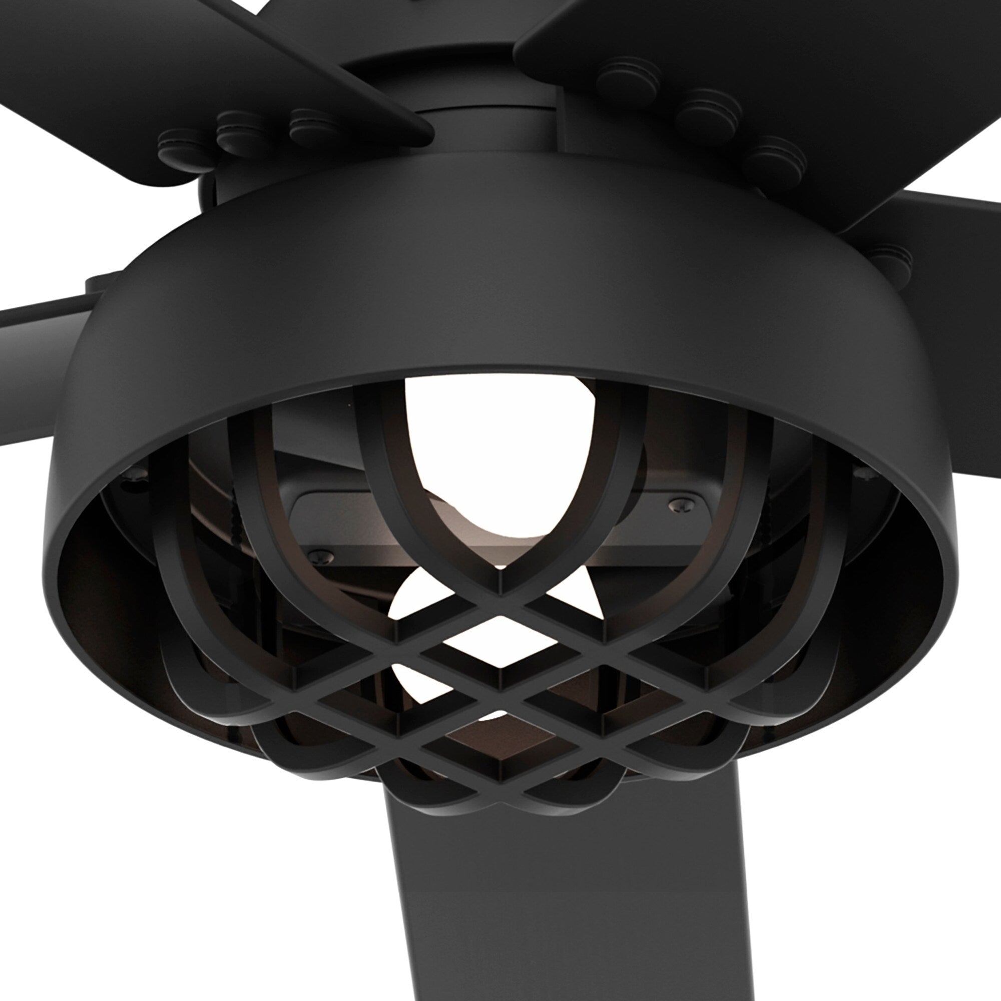 Hunter 52 Autumn Breeze II Ceiling Fan Indoor Outdoor LED Light & Handheld Remote - Industrial, Transitional, Modern, Caged