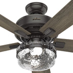 Hunter 52 Canyon Ridge Indoor / Outdoor Ceiling Fan LED Light, Handheld Remote - Farmhouse, Rustic, Industrial