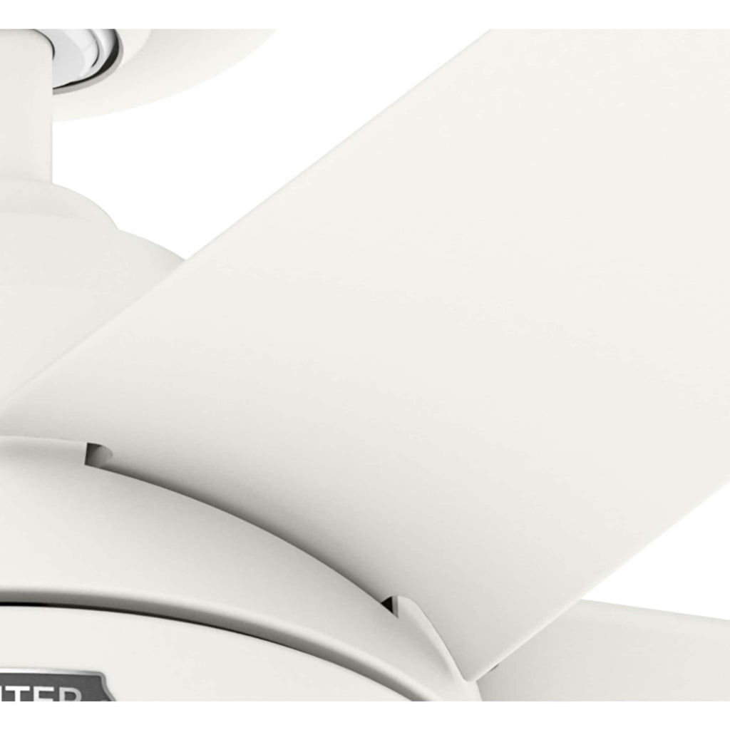 Hunter 52 Skyflow Outdoor Ceiling Fan w/ LED Light Kit, Wall Control - Coastal Modern Contemporary - WeatherMax - WET-RATED!