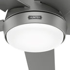 Hunter 52 Skyflow Outdoor Ceiling Fan w/ LED Light Kit, Wall Control - Coastal Modern Contemporary - WeatherMax - WET-RATED!