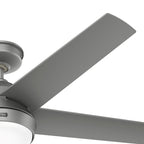 Hunter 52 Skyflow Outdoor Ceiling Fan w/ LED Light Kit, Wall Control - Coastal Modern Contemporary - WeatherMax - WET-RATED!