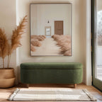 INK IVY Bailey Boucle-Style Curved Storage Accent Bench