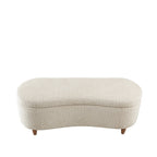 INK IVY Bailey Boucle-Style Curved Storage Accent Bench