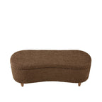 INK IVY Bailey Boucle-Style Curved Storage Accent Bench