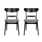 Abrielle Mid-Century Modern Upholstered Rubberwood Dining Chair (Set of 2) by Christopher Knight Home
