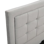 Chastleton Upholstered Bed with Diamante Headboard (Grey Velvet)