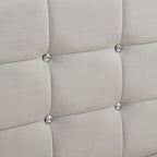 Chastleton Upholstered Bed with Diamante Headboard (Grey Velvet)
