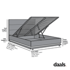 Buxton End Opening Ottoman Storage Bed Frame with Multi-colour LED Light Strip (Light Grey Velvet)