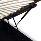 Archer White Boucle Ottoman Storage Bed