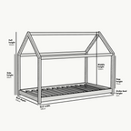 Bethwin Solid Wood Kid's House Bed in White