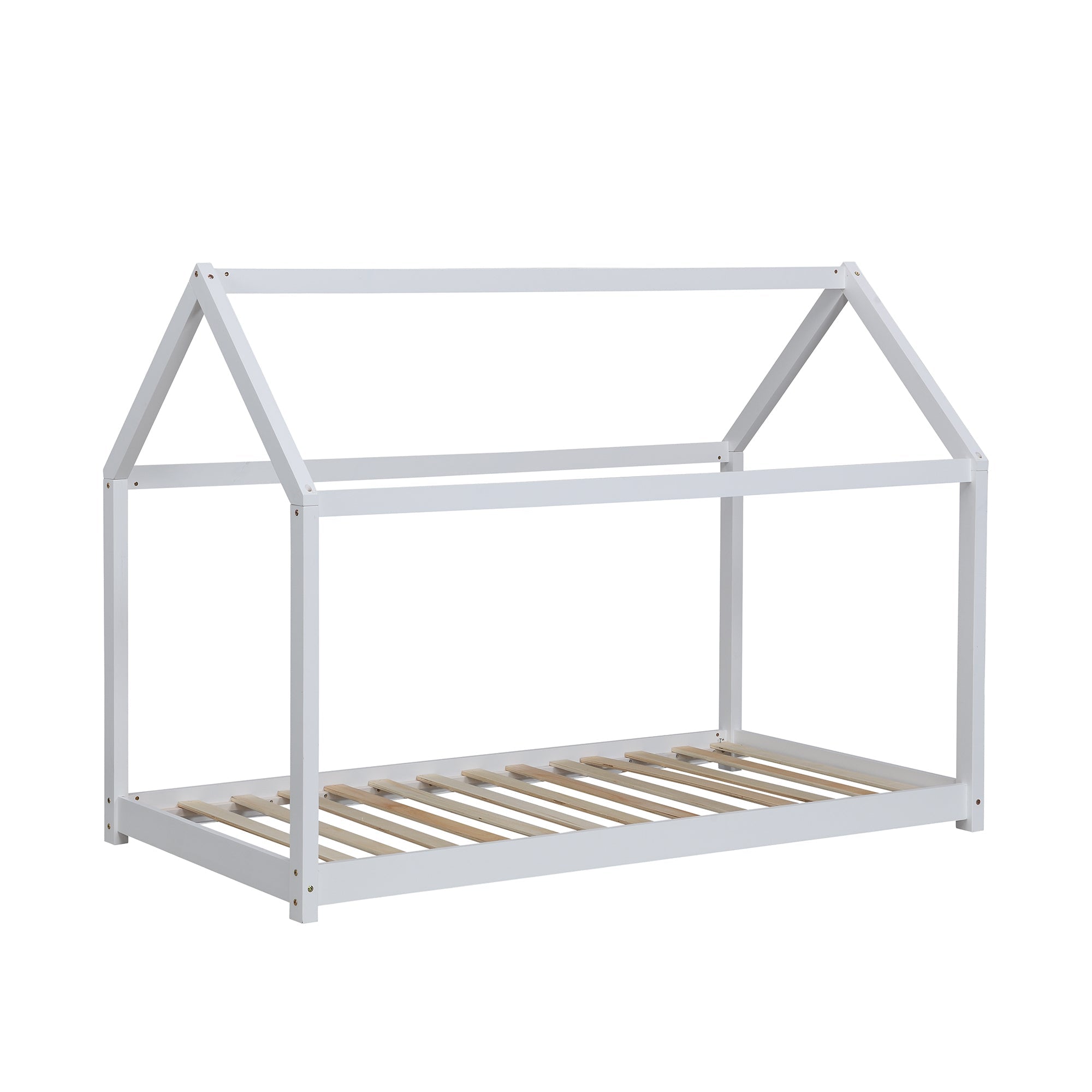 Bethwin Solid Wood Kid's House Bed in White