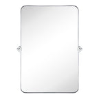 TEHOME Jonathan Rectangle Pivot Tilt Metal Wall Mirror