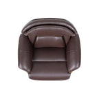 Jovan 31.5 Curved Wood Genuine Leather Recliner Lounge Chair