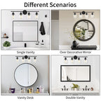 KAWOTI 4-Light Dimmable Metal Bathroom Vanity Light with Glass Shade