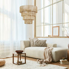 KAWOTI Width 26 5-Light 4-Tiered Bohemian Pendant Light