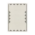 Atlan Cream & Black Handwoven Wool Rug
