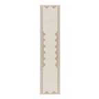 Atlan Cream & Taupe Handwoven Wool Runner