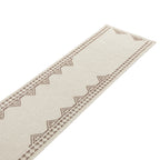 Atlan Cream & Taupe Handwoven Wool Runner