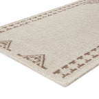 Atlan Cream & Taupe Handwoven Wool Runner