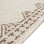 Atlan Cream & Taupe Handwoven Wool Runner