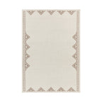 Atlan Cream & Taupe Handwoven Wool Rug