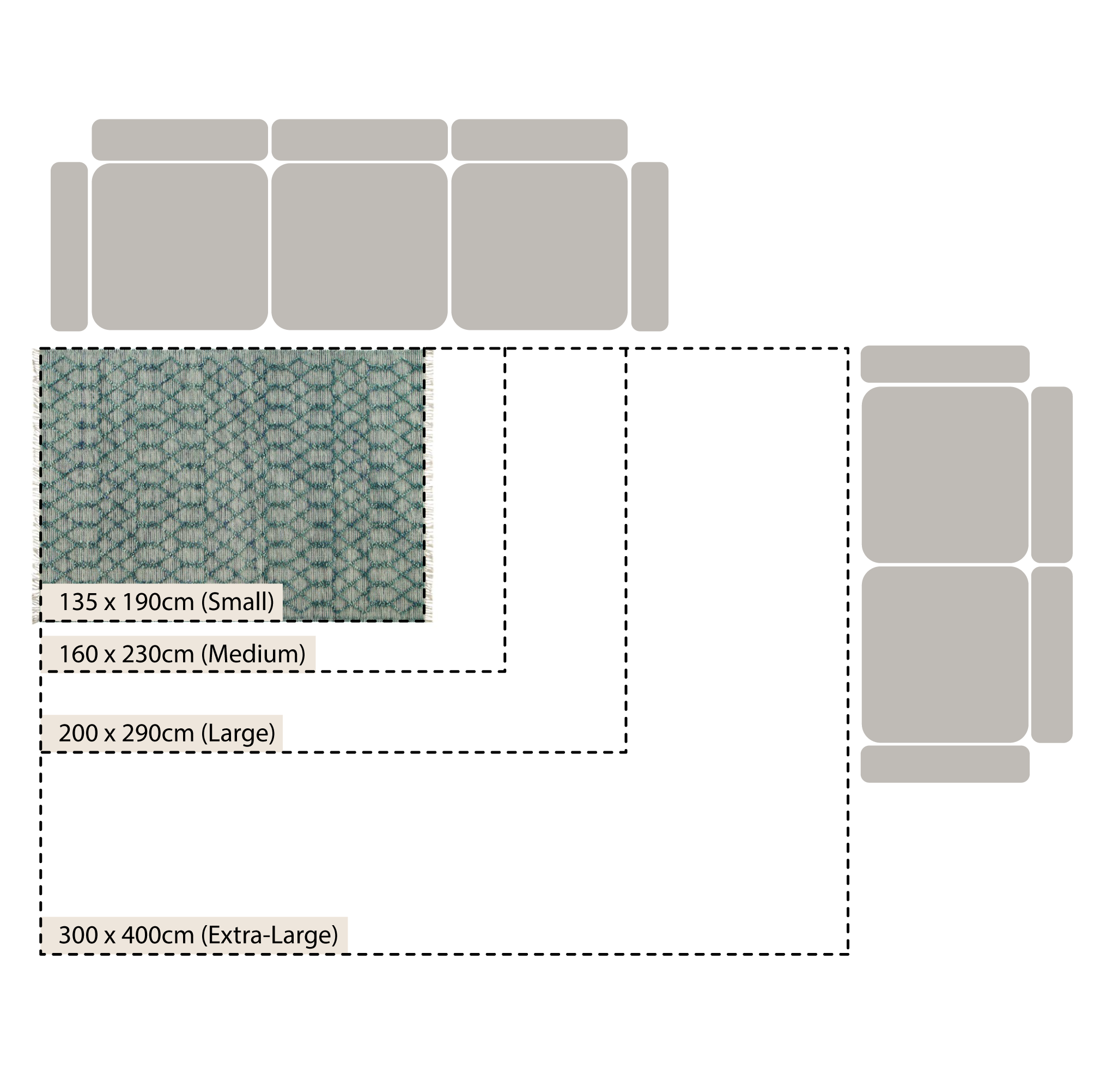 Avanti Handwoven Aquamarine Bobble Wool Rug