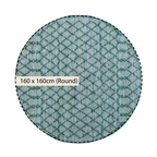 Avanti Handwoven Aquamarine Bobble Wool Round Rug