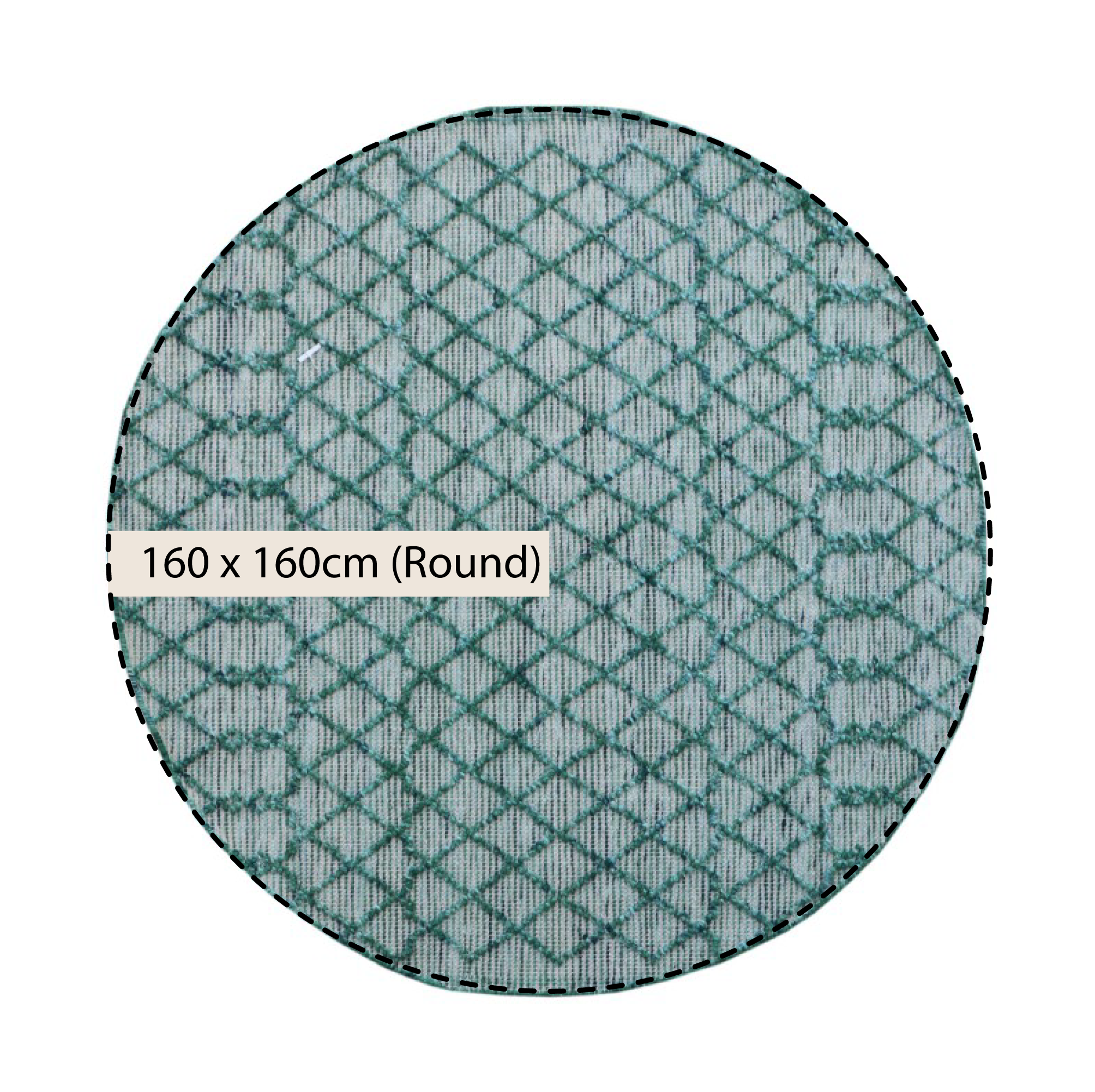 Avanti Handwoven Aquamarine Bobble Wool Round Rug