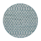 Avanti Handwoven Aquamarine Bobble Wool Round Rug