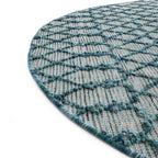 Avanti Handwoven Aquamarine Bobble Wool Round Rug