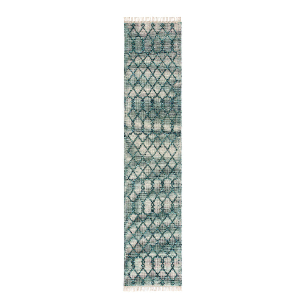 Avanti Handwoven Aquamarine Bobble Wool Runner