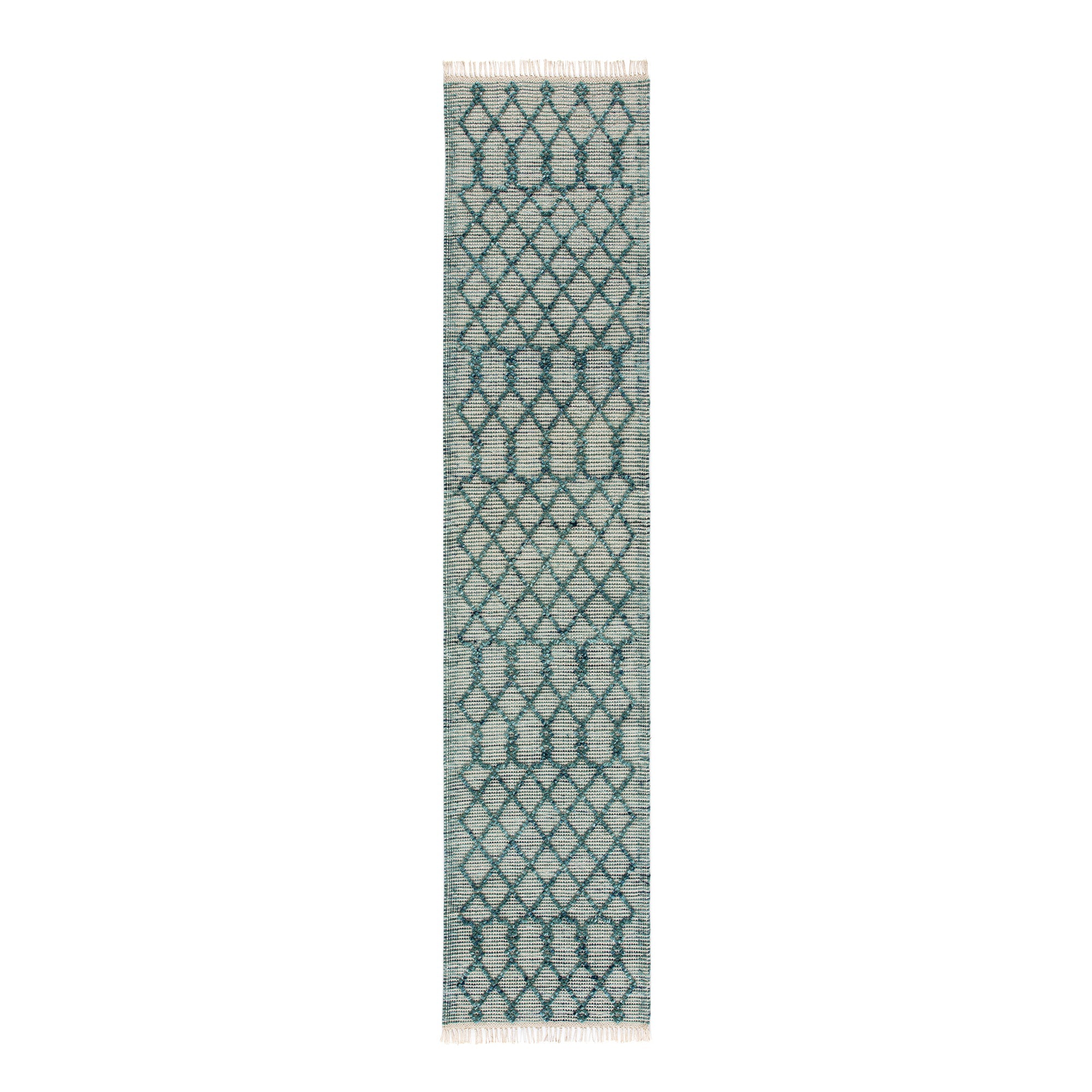 Avanti Handwoven Aquamarine Bobble Wool Runner