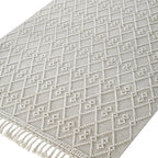 Avanti Handwoven Cream Bobble Wool Rug