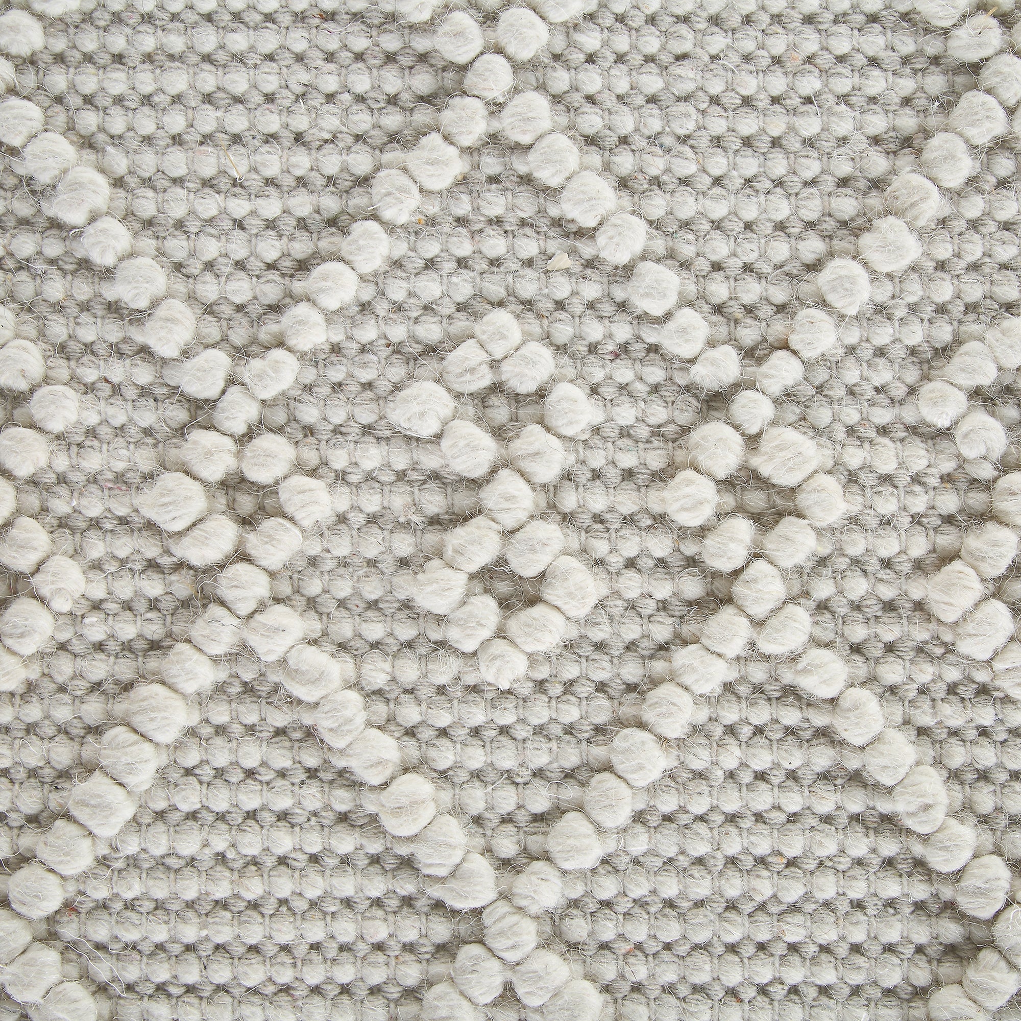 Avanti Handwoven Cream Bobble Wool Rug