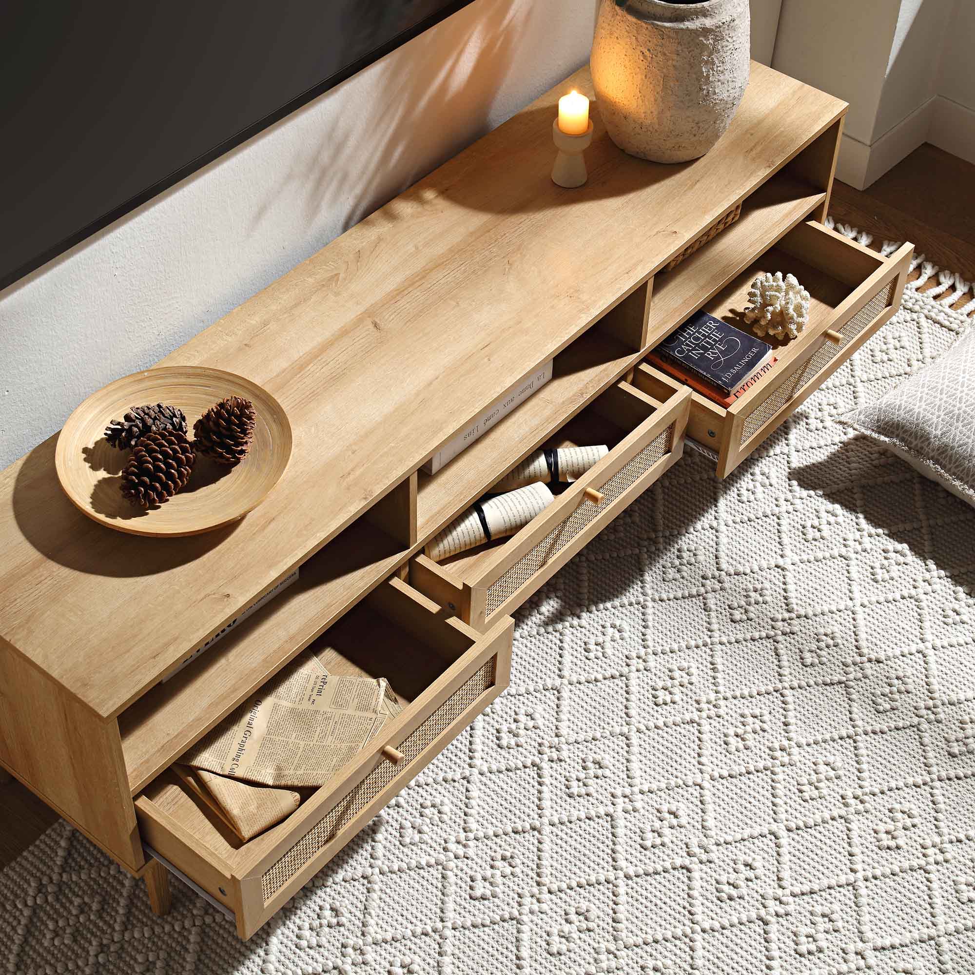 Avanti Handwoven Cream Bobble Wool Rug