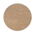 Casablanca Trellis Handwoven & Knotted Natural Jute Round Rug