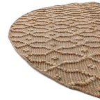 Casablanca Trellis Handwoven & Knotted Natural Jute Round Rug